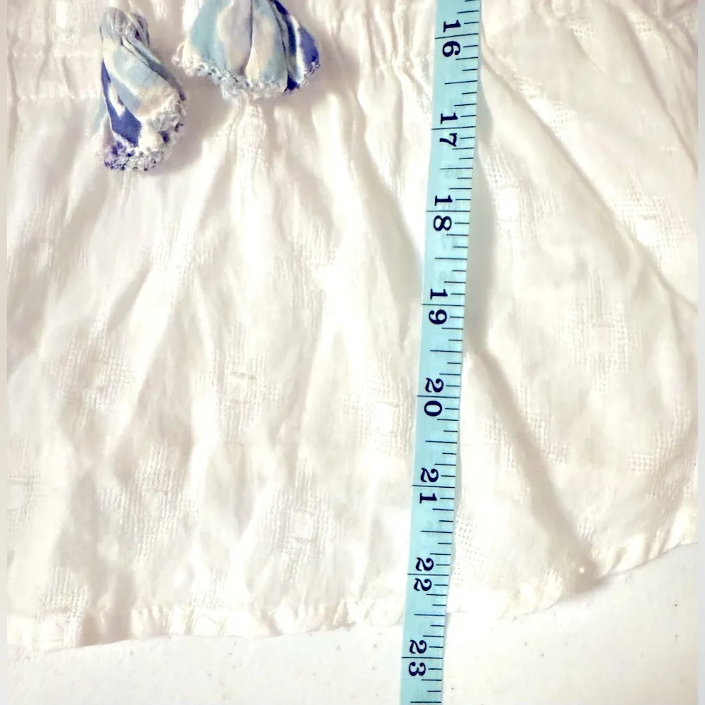 Anthropologie Forever That Girl Size S for Boho White Blouse with Embroidered - Image 7