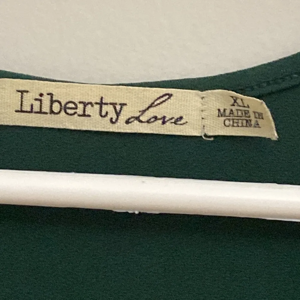 Liberty Love womens military green corset peplum style top size XL - Image 5