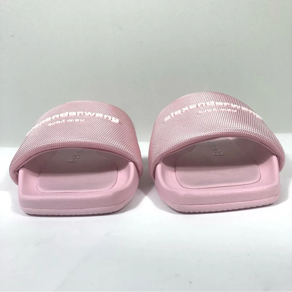Alexander Wang Logo Pool Slides Light Pink EU 36  NEW - Image 13