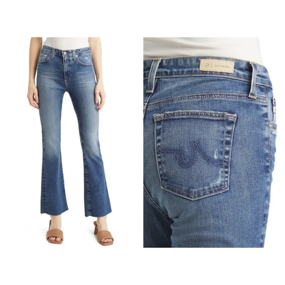 AG Farrah Boot High Waist Fray Hem Bootcut Jeans 14 Years Picturesque 31x32 NWOT - Image 2