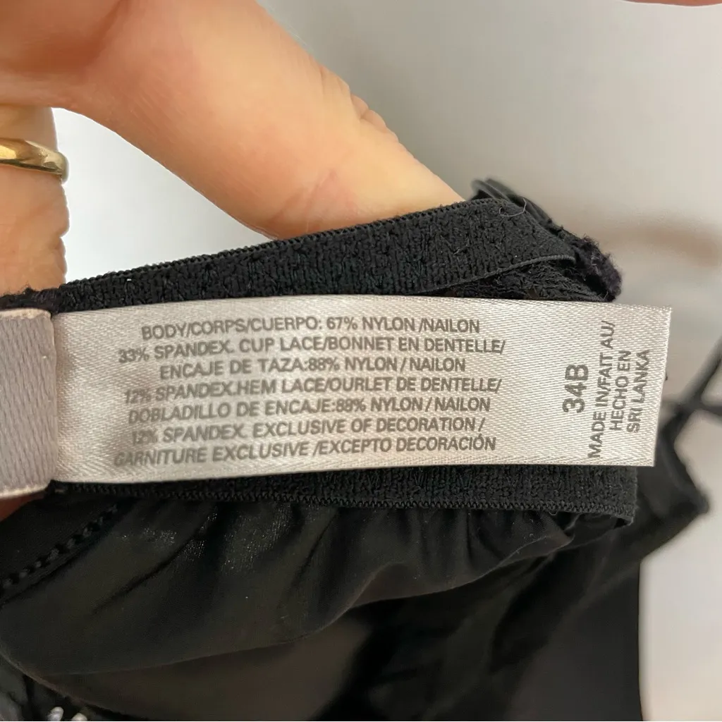 Victoria's Secret‎ Negligee Black 34B Lace Intimates Lingerie Teddy - Image 4