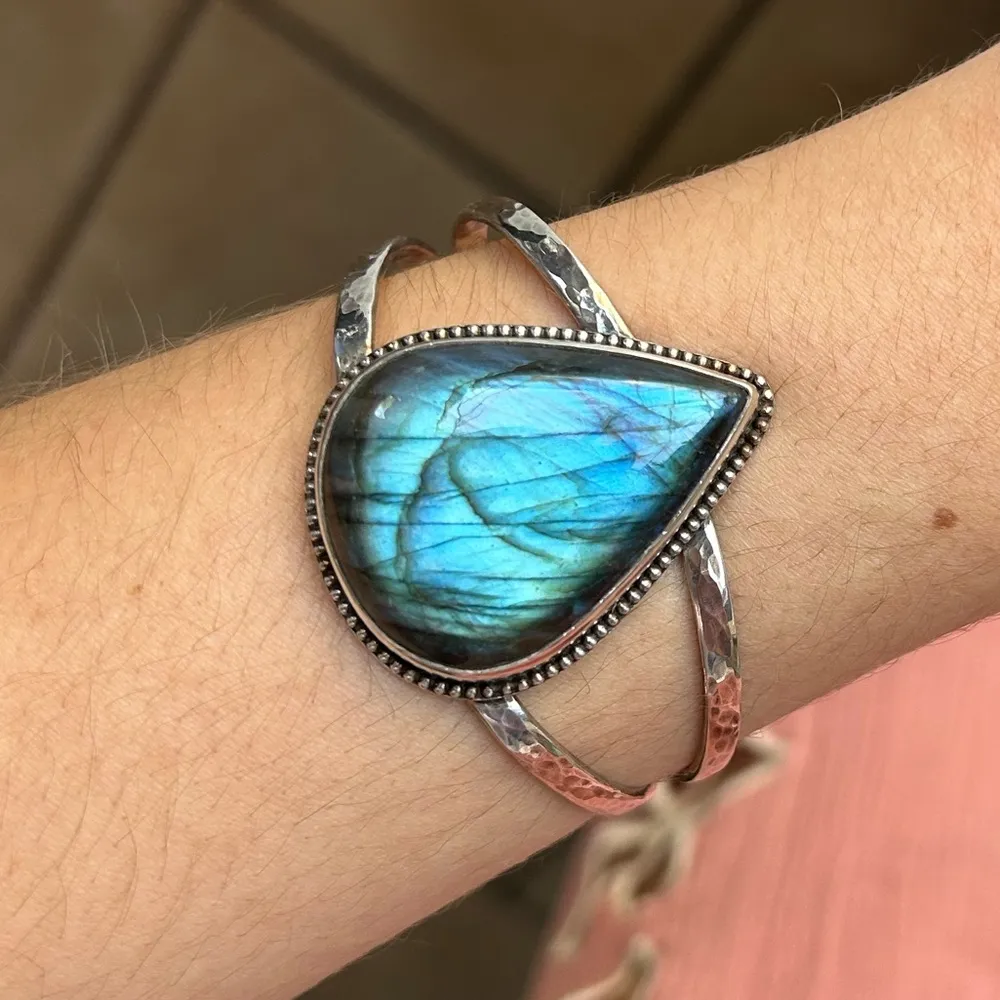 Sapwood designs labradorite sterling silver cuff bracelet - Image 7