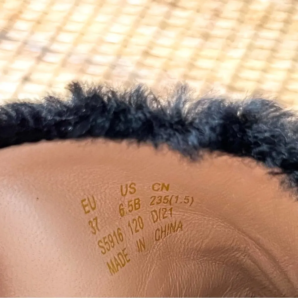 Stuart Weitzman Cammy Shearling-Strap Slide Sandals Women’s Size 6.5 - Image 8