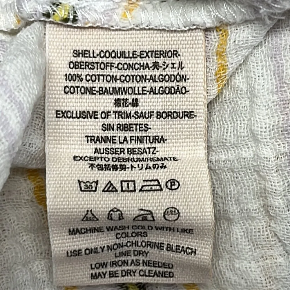 FREE PEOPLE-Rolling Clouds 100% Cotton Hoodie Pocketed White Stripe Blouse-Small - Image 10