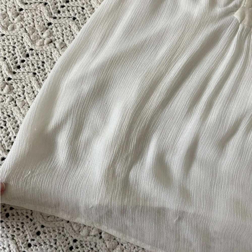 Free People Gauze Sleeveless Lace Tunic Top Cream (Medium) - Image 7