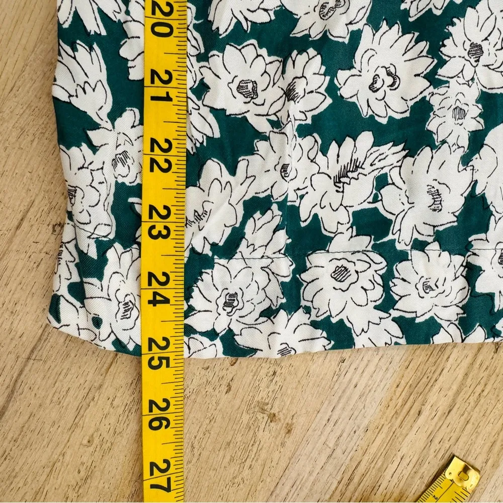 Rebecca Taylor Serene Green Floral Wide Leg Silk Blend Jumpsuit NWT - Image 7