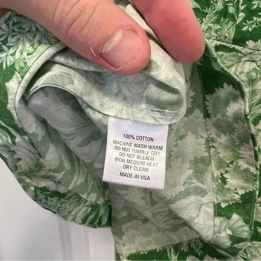 Pearl by Lela Rose Floral Poplin Flounce Skirt – Size 10 Green - Image 7