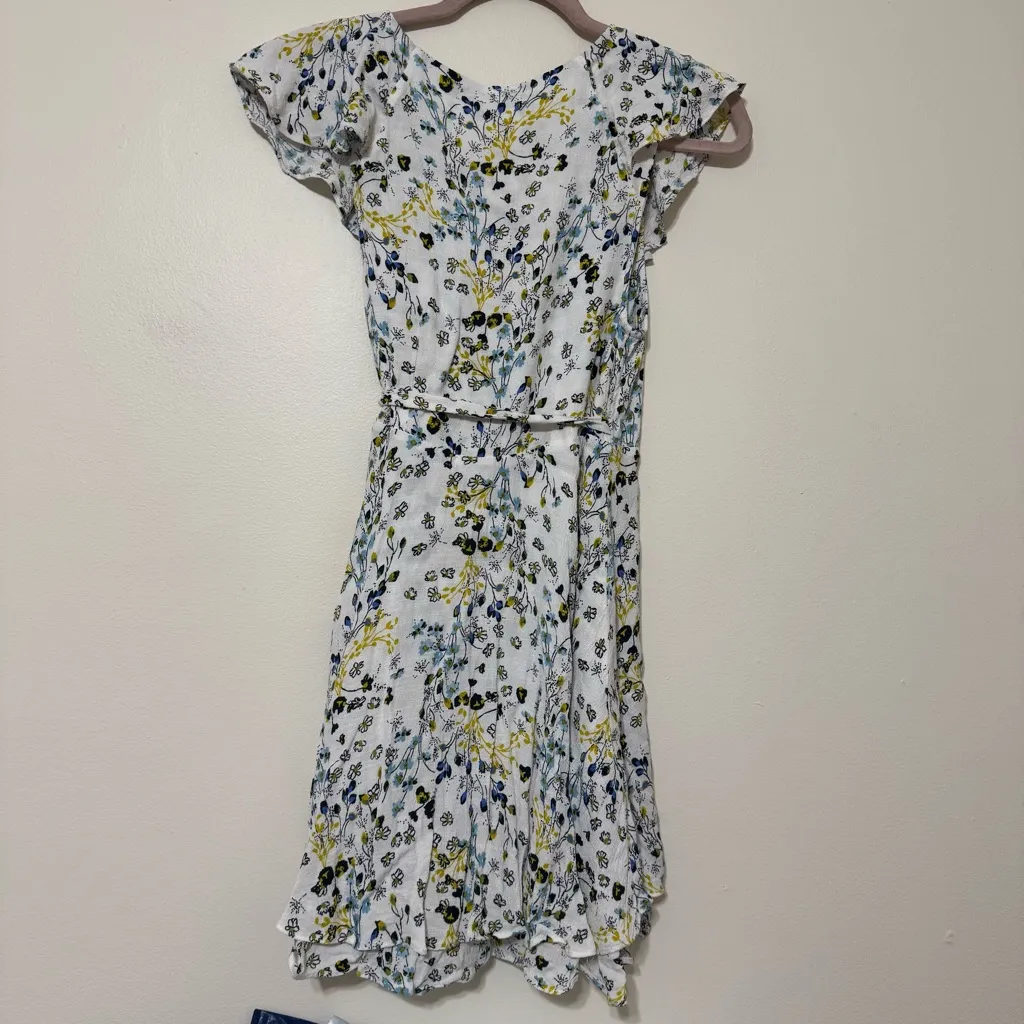 Free People Floral Alabaster Combo French Quarter Mini Wrap Dress - Image 8