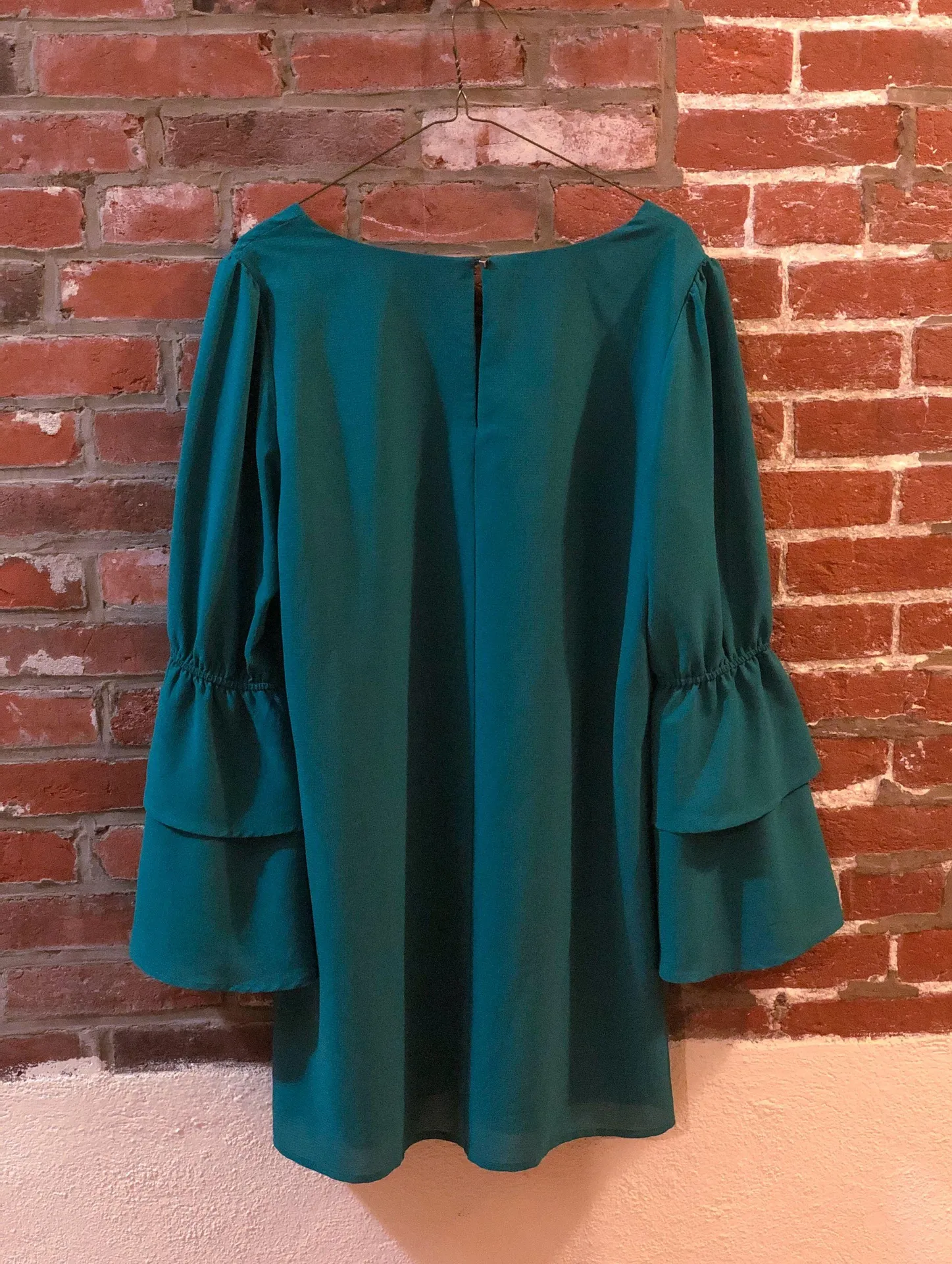 Green Bell Sleeve Dress - Image 9