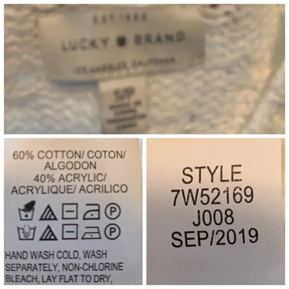 Lucky Brand Women's Quinn White Chunky Cable Knit Sweater Size Small - Image 9