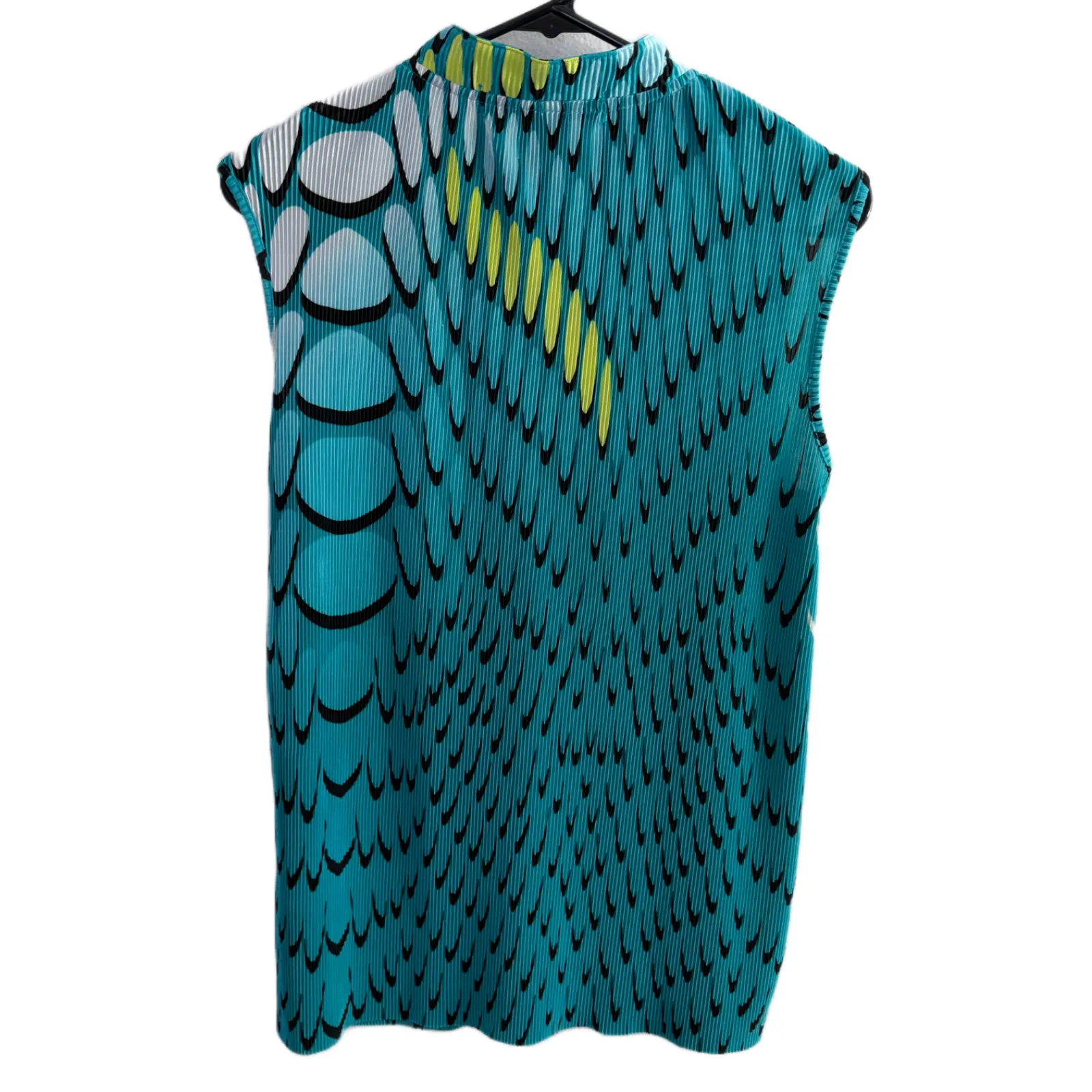 Jamie Sadock Golf Top Womens Large Green Tank Pleated Zip Sleeveless Shirt Sign - Image 7