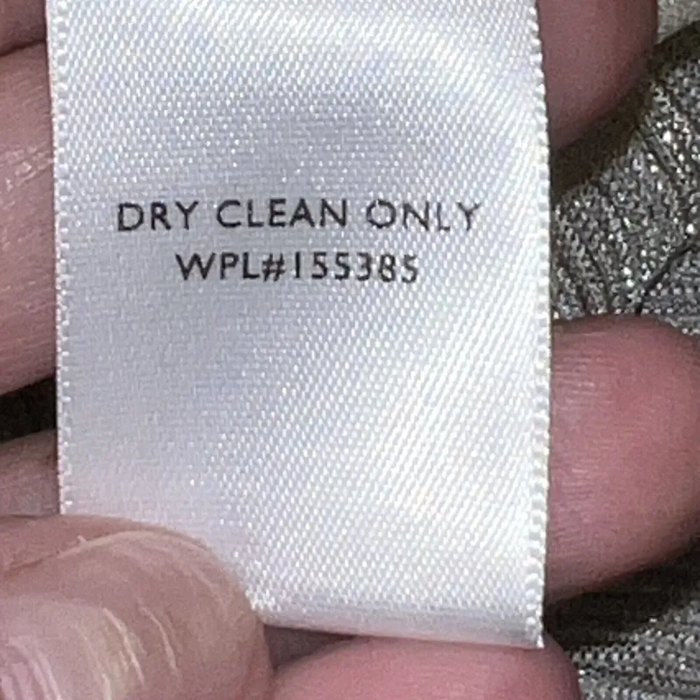 LINI KATHERINE DRESS CHAMPAGNE GLITTER MAXI FORMAL GOWN SLEEVELESS V NECK MEDIUM - Image 11