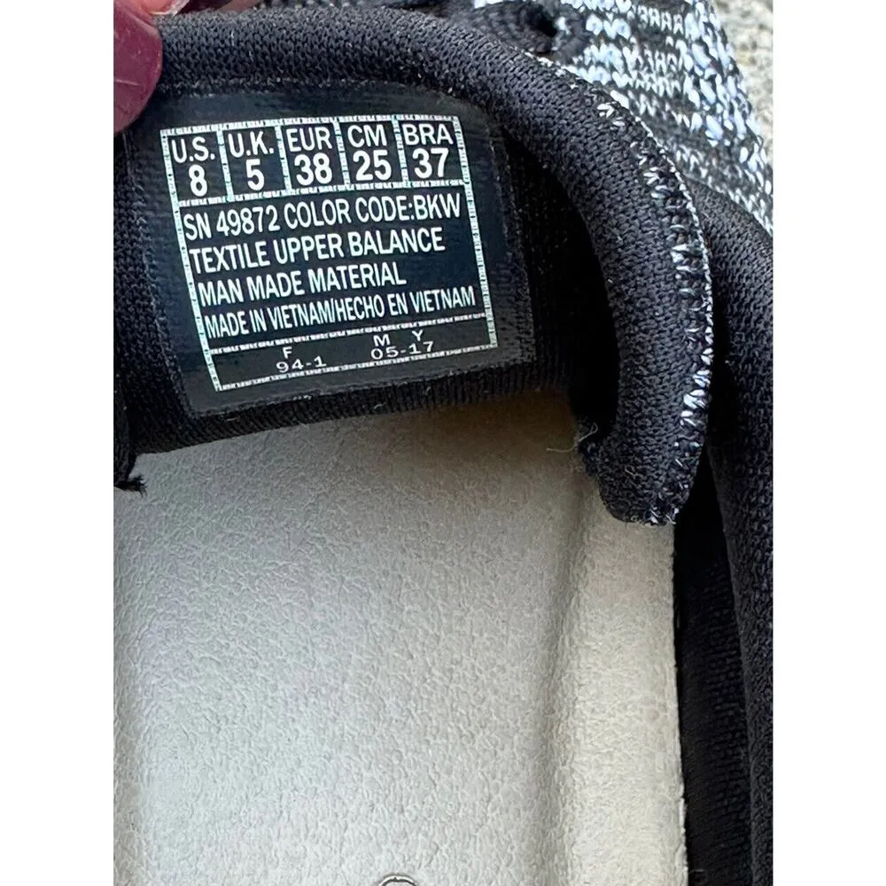 SKECHERS Air Cooled Memory Foam Sneakers SN49872 Black Weave Women’s 8 Lace Up - Image 8