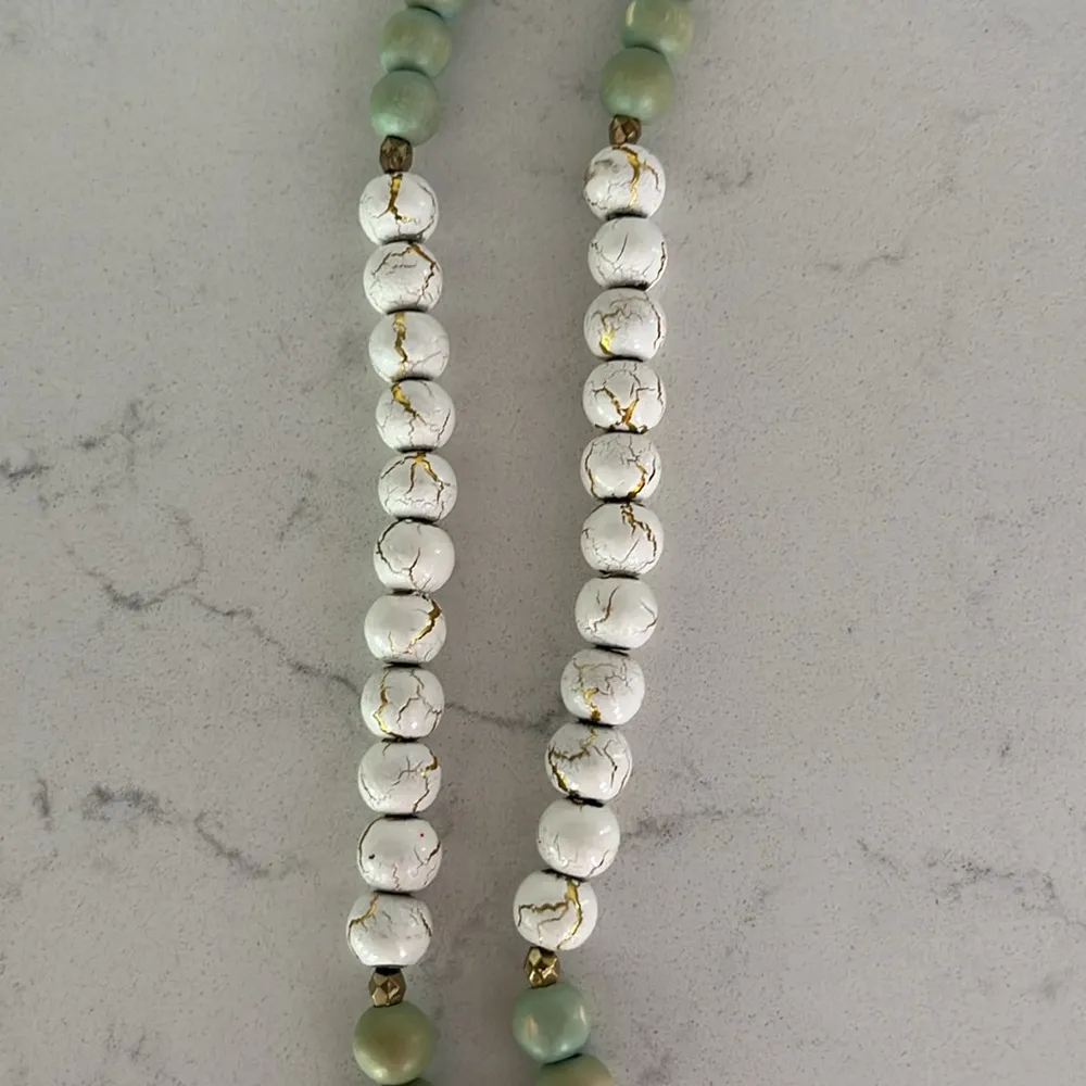 Cute Long Beaded Necklace with Tassel - Image 5