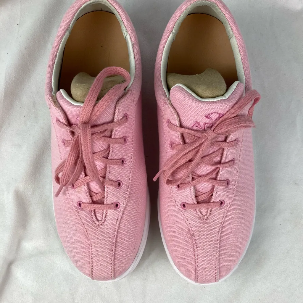 Apex Ellen Women's Pink Casual Lace Up Canvas Sneaker Size 8 No Original Insole - Image 5