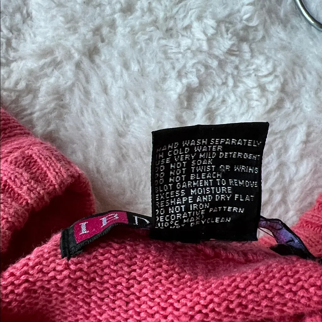 Vintage 90s IB Diffusion Sport Golf Stripe Sweater Pearl Medium Pink - Image 8