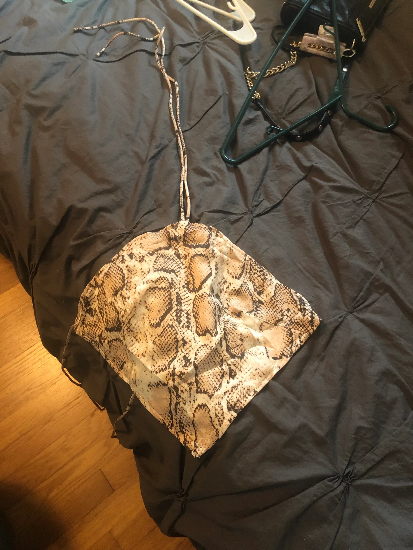 Princess Polly Snake Print Halter Top Size 4 - Image 2