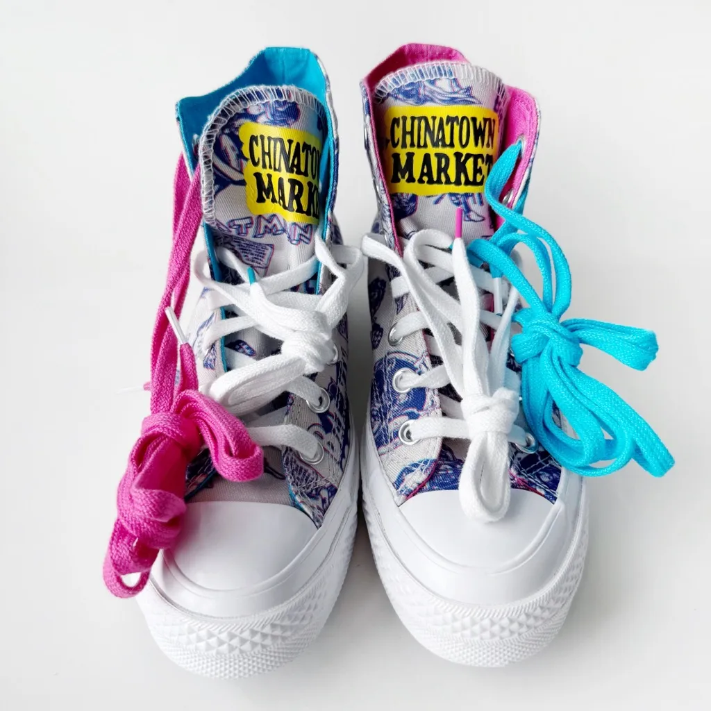 Converse Chinatown Market Batman Sneakers Womens Size 6.5 Shoes High Tops Retro - Image 10