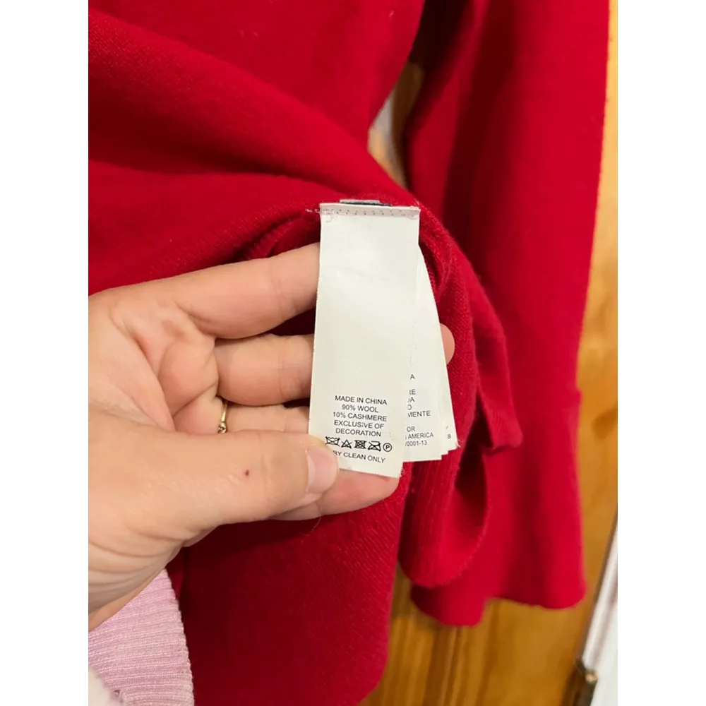 Kate Spade The Madison Ave Collection Cashmere Wool Embroidered Floral Sweater - Image 2