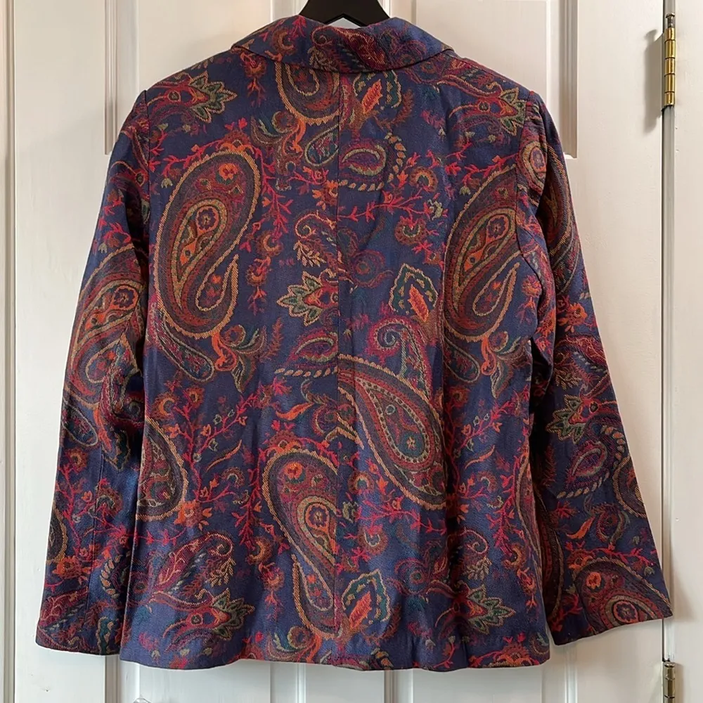 NWOT Vintage BFA Classics Tapestry Paisley Blazer Jacket - Image 4