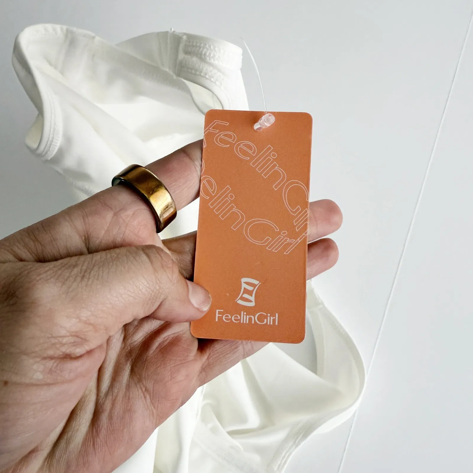 [Feelingirl] White Adjustable Strap Tummy Control Slimming Bodysuit NWT Sz Small - Image 10