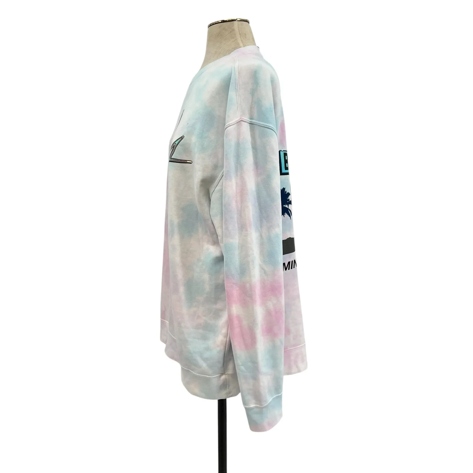 The Lumineers Brightside Roadside Motel Crewneck Sweatshirt Tie Dye Pink Blue XL - Image 7
