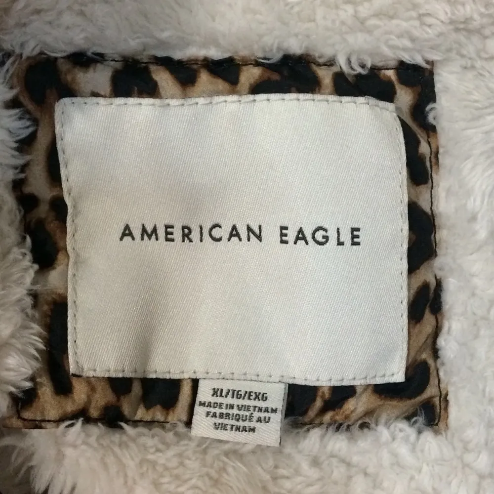 American Eagle Retro Cheetah Print Bomber Jacket - Image 3