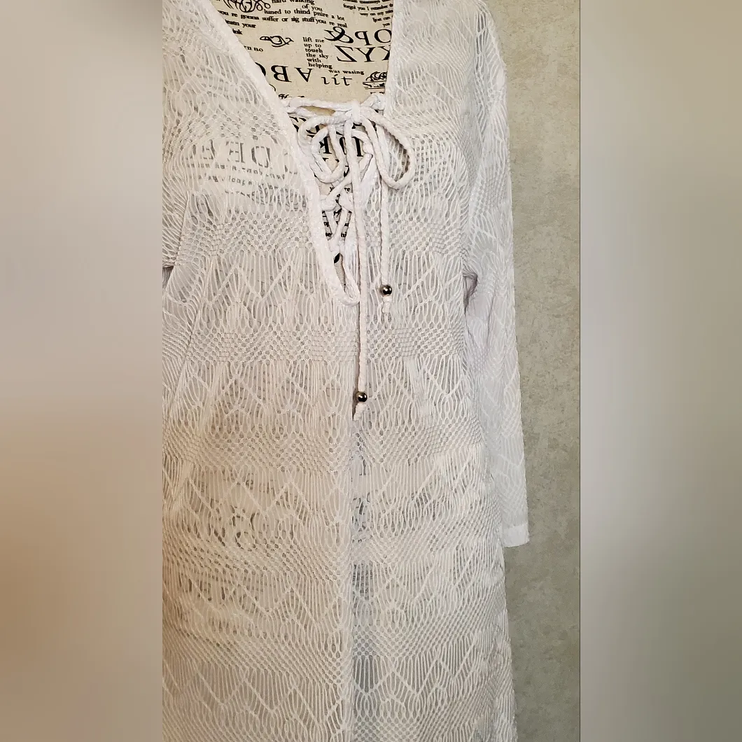 Apt.9 White Swim Cover Up Size:L - Image 8