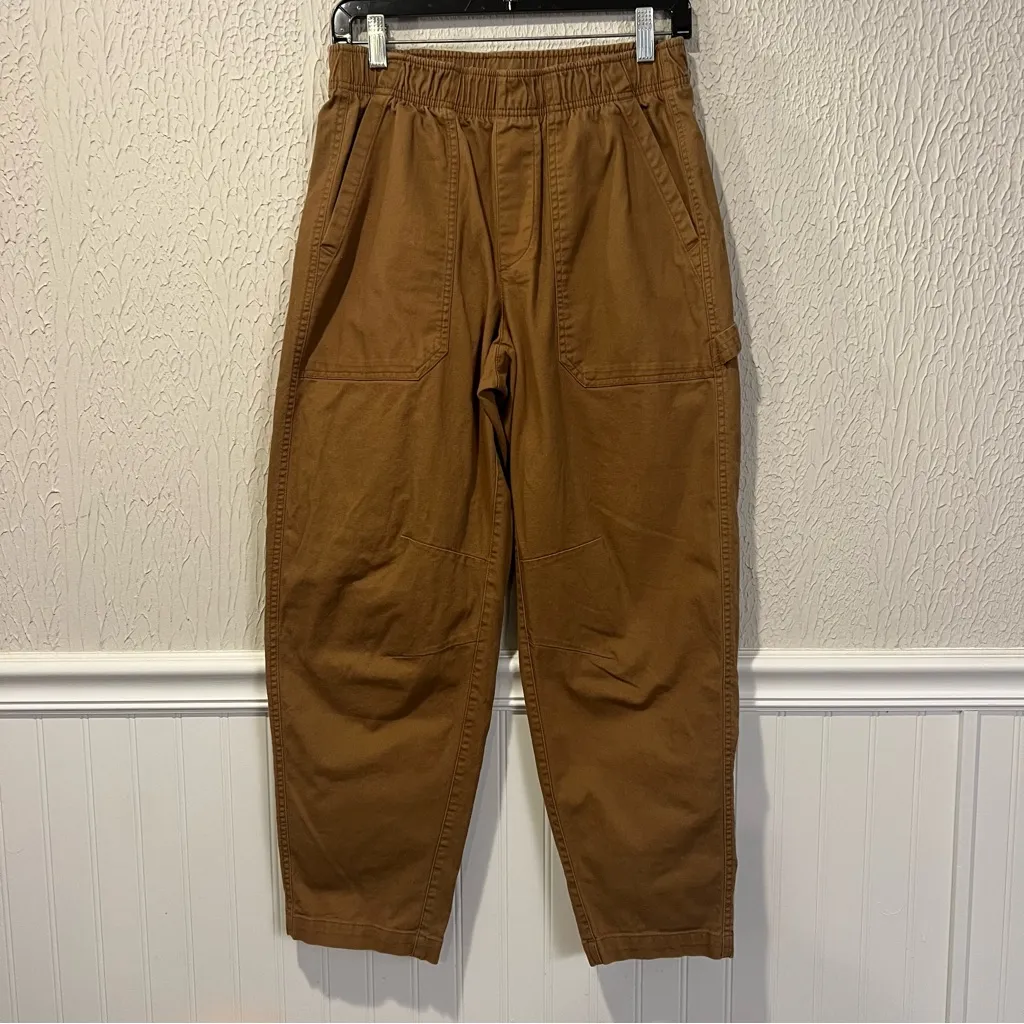 Old Navy Tan Comfort Waistband Pulla Utility Ankle Pants size small - Image 4