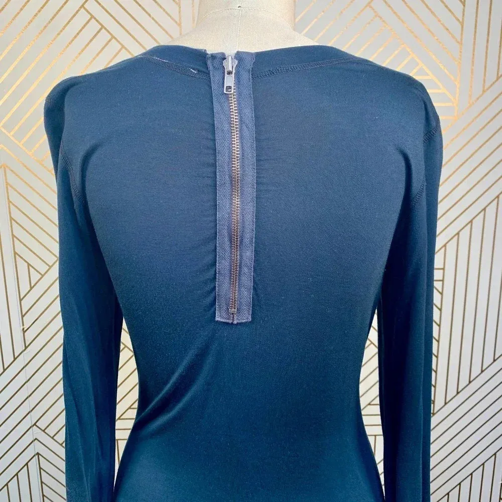 Young Fabulous & Broke Keaton Ombre Long Sleeve Dress Blue Jersey Tie Dye Size S - Image 8