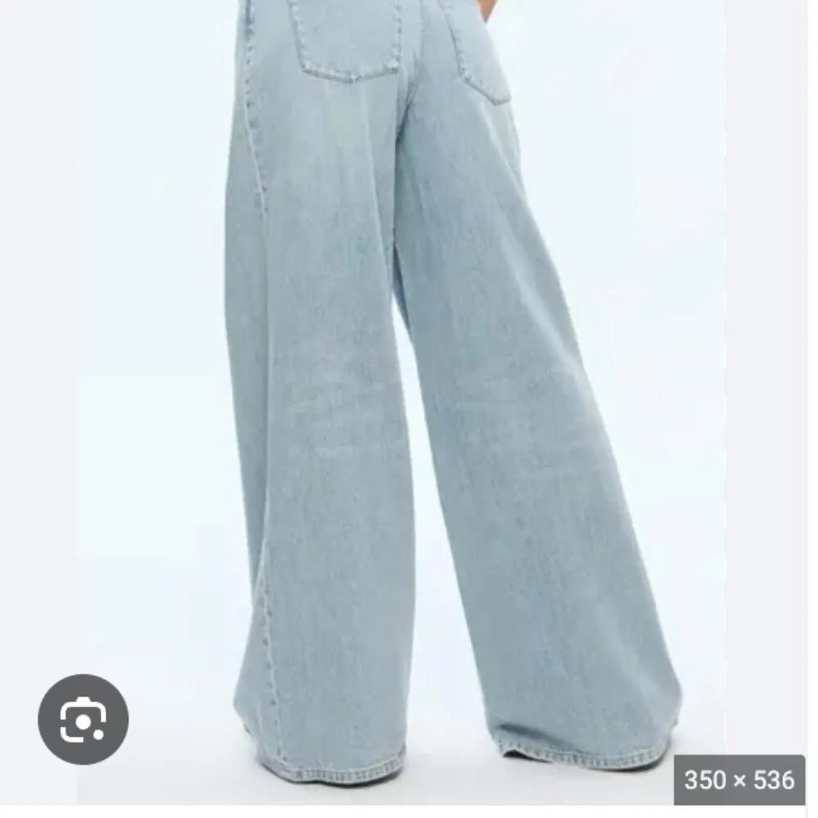 Alice + Olivia HARPER MID RISE SUPER BAGGY JEAN Rockstar Blue 29 $330 [COPY] - Image 2