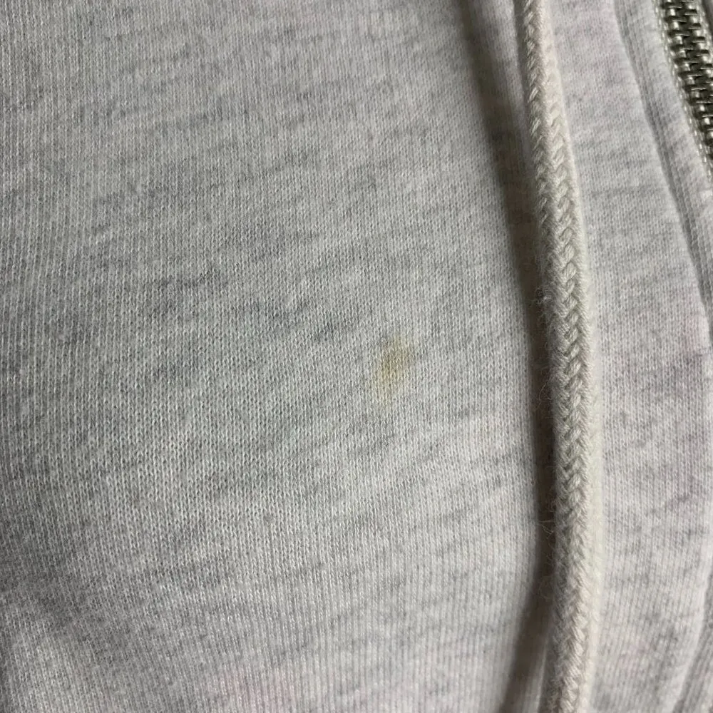 Victoria's Secret Full Zip Hooded Sweatshirt M Grey Sequins Pockets Long Sleeve - Image 4