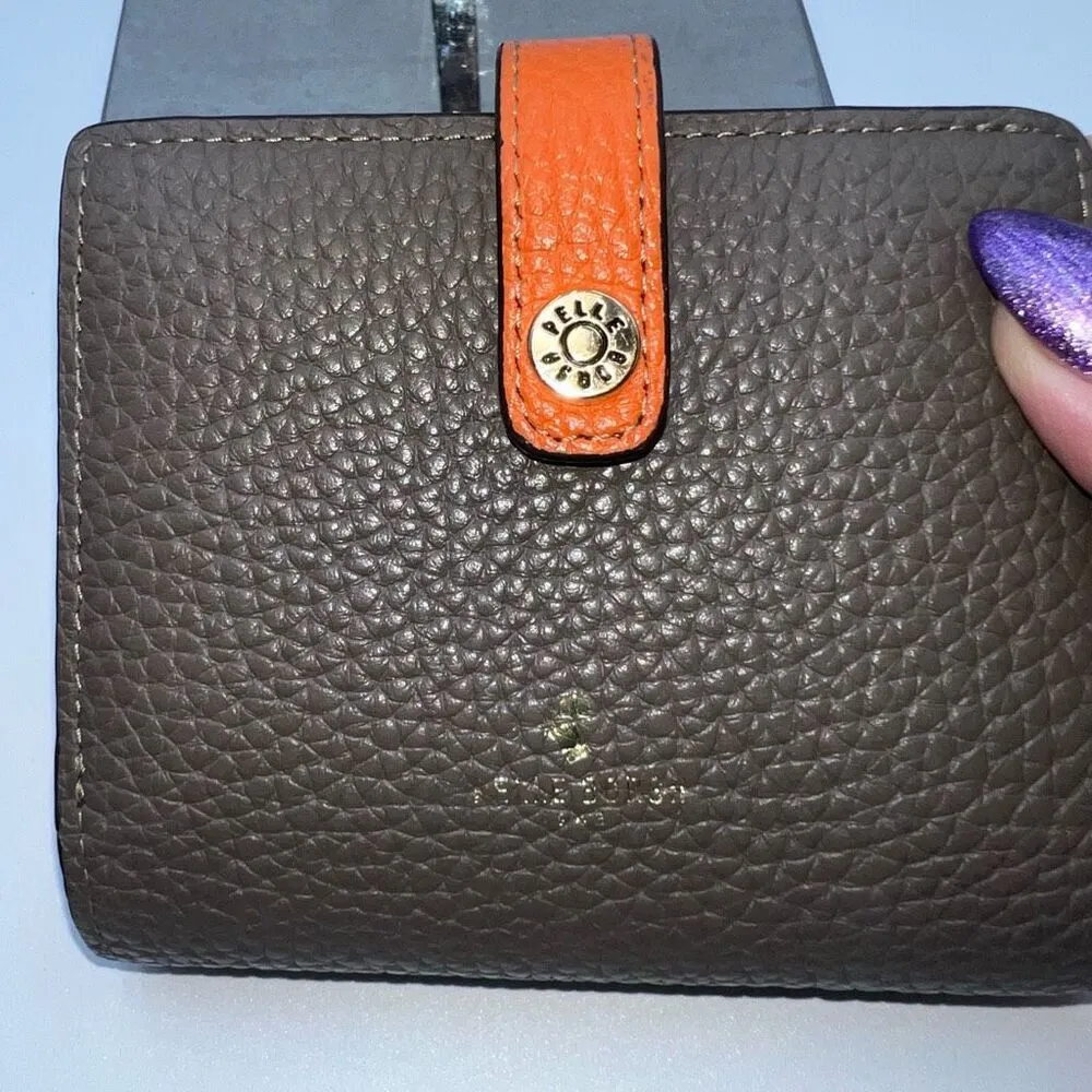 Pelle Borsa Hand Made Leather Wallet Orange - Image 9