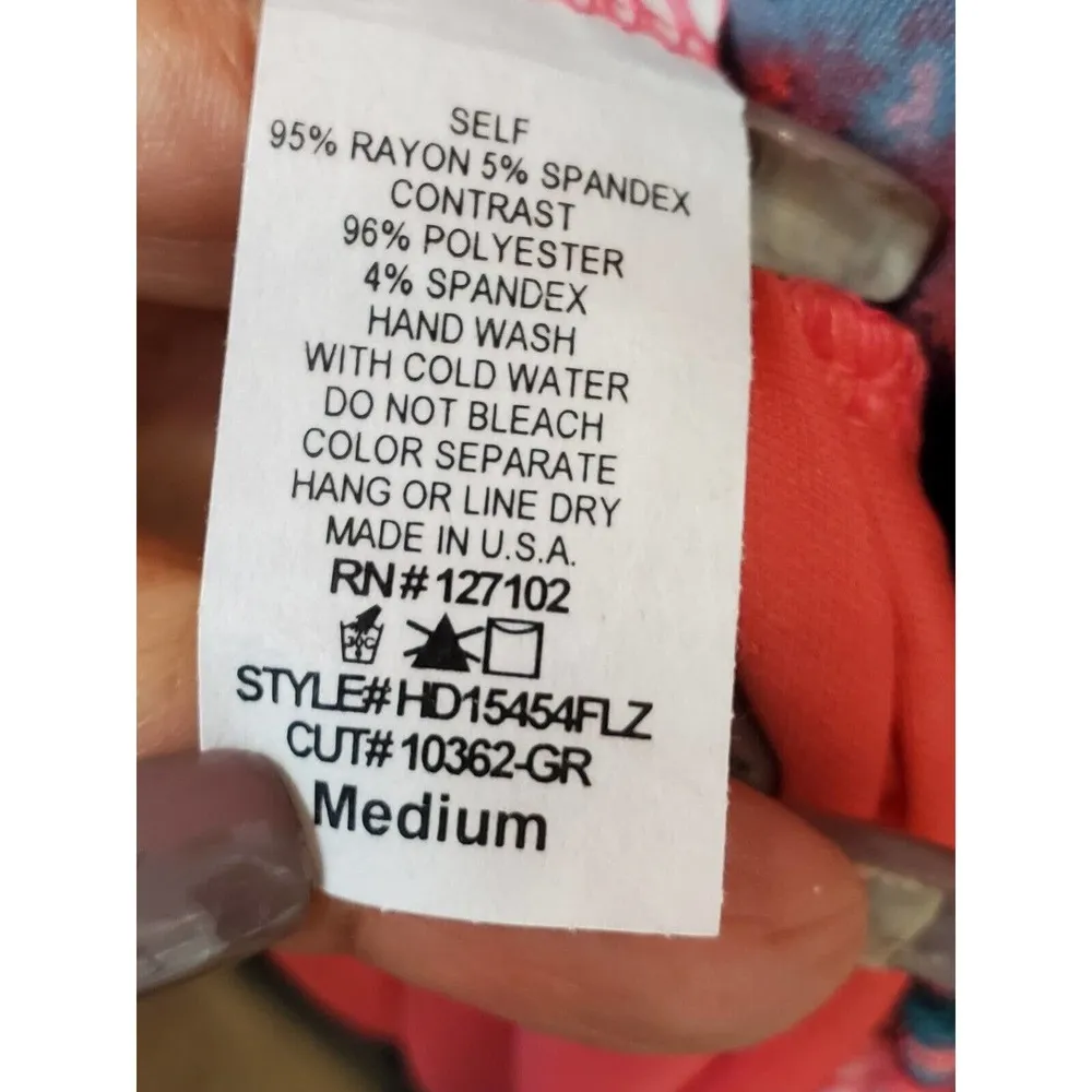 Pink Owl Women Pink Rayon Scoop Neck Long Sleeve Knee Length Dress Size Medium - Image 11