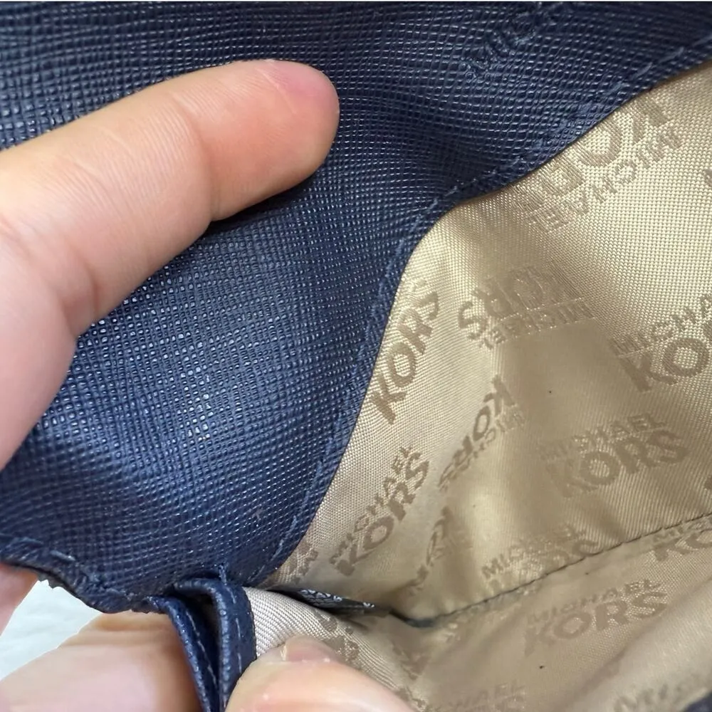 Michael Kors Blue Slim Wallet - Image 5