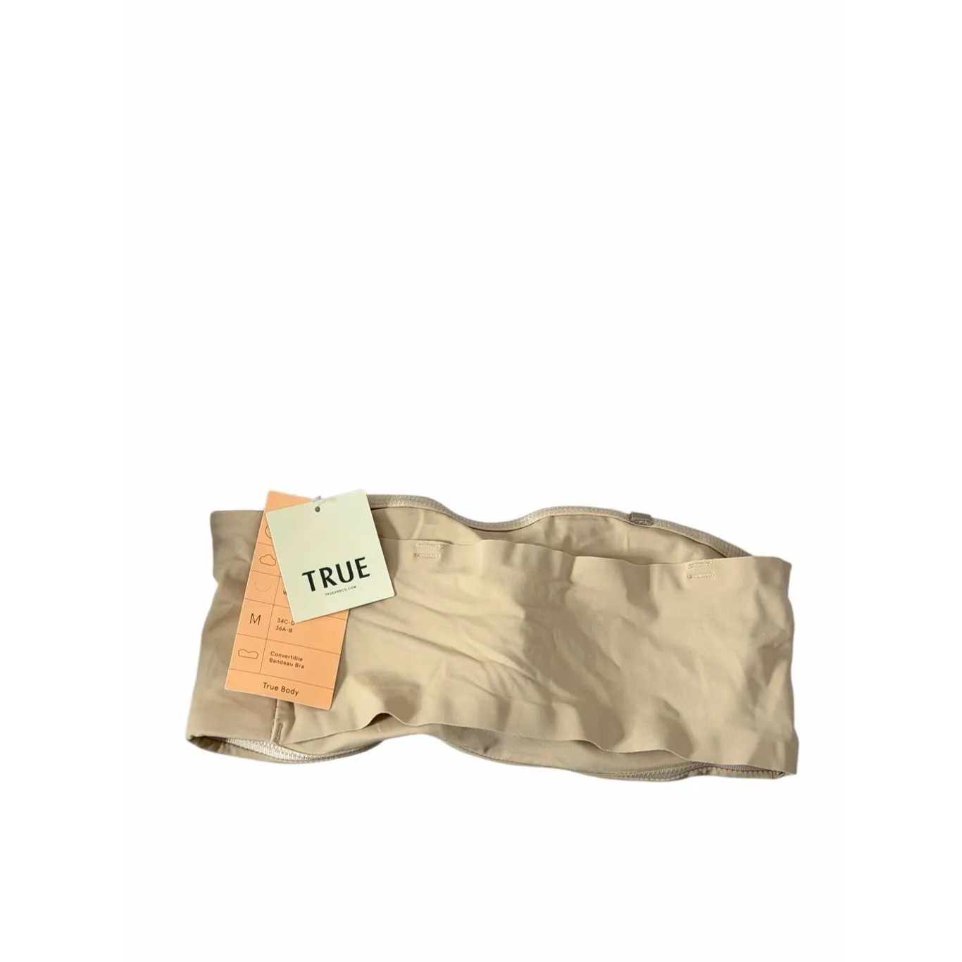 True& Co True Body Wireless Bandeau Bra Size Medium in Desert NEW Tan - Image 3