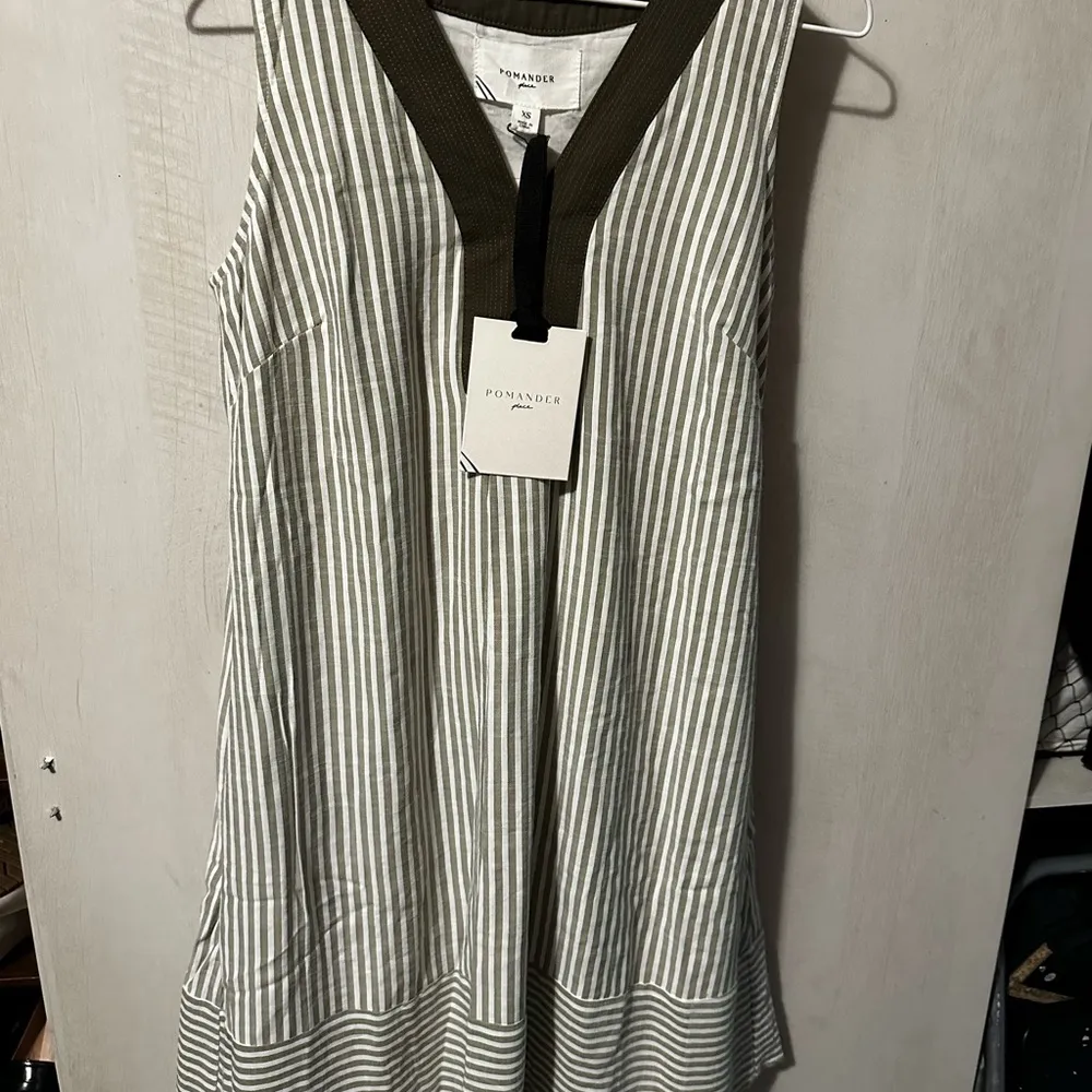 Tuckernuck Pomander Place Olive Striped Dress Green Size XS - Image 5