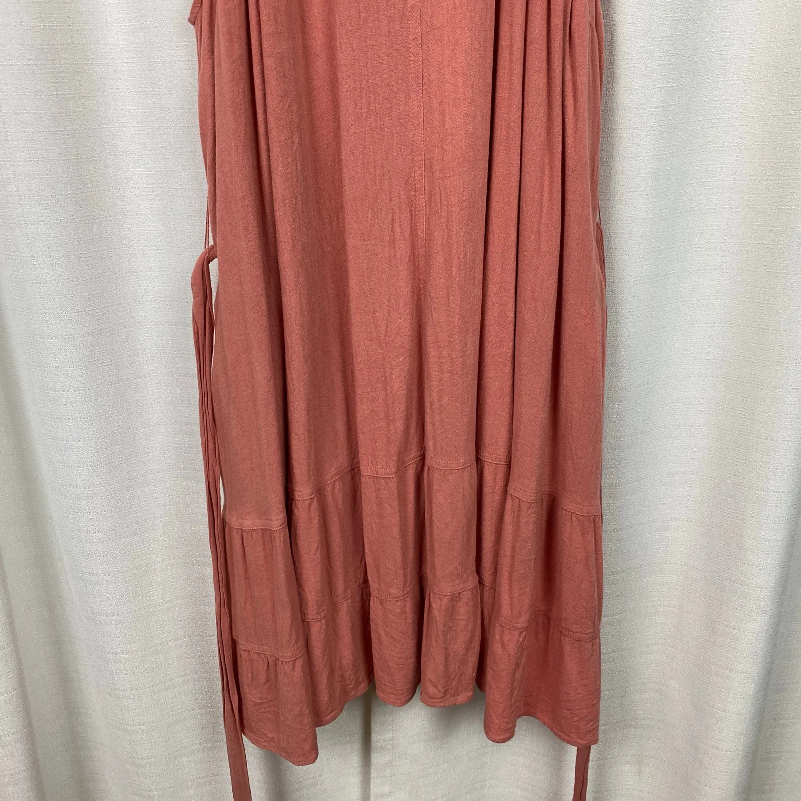 Torrid Beige Desert Sand Woven Tiered Mini Dress Sz.4 - Image 8