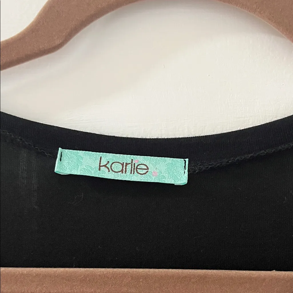 Karlie Elegant Black Long Sleeve Top - Image 2