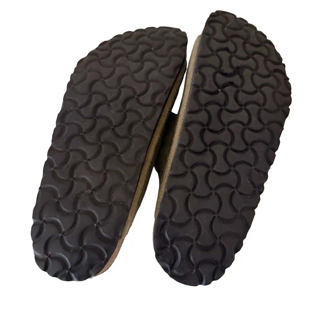 Birkenstock Betula Arizona Sage Suede Leather Double Strap SIZE 39 Narrow - Image 11