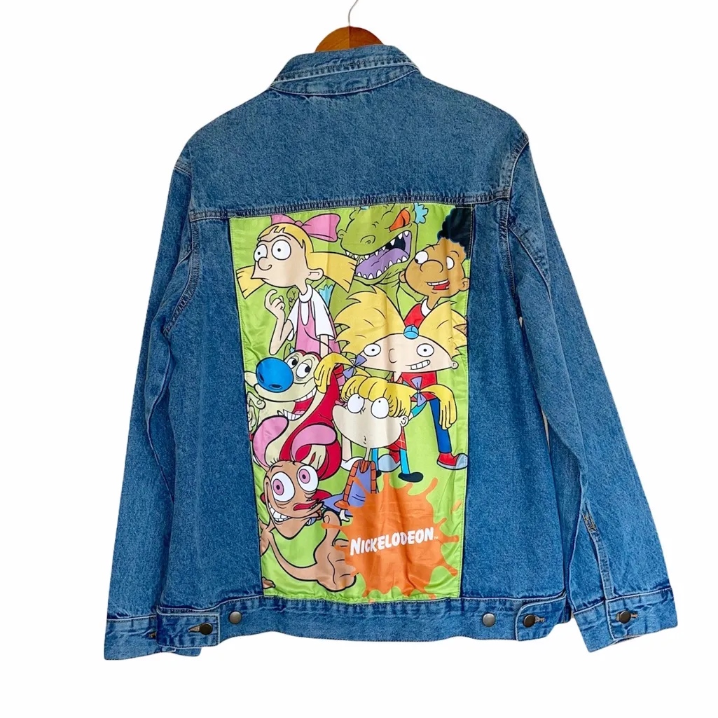 NWT Nickelodeon Denim Jean Jacket CottonBlue L - Image 8