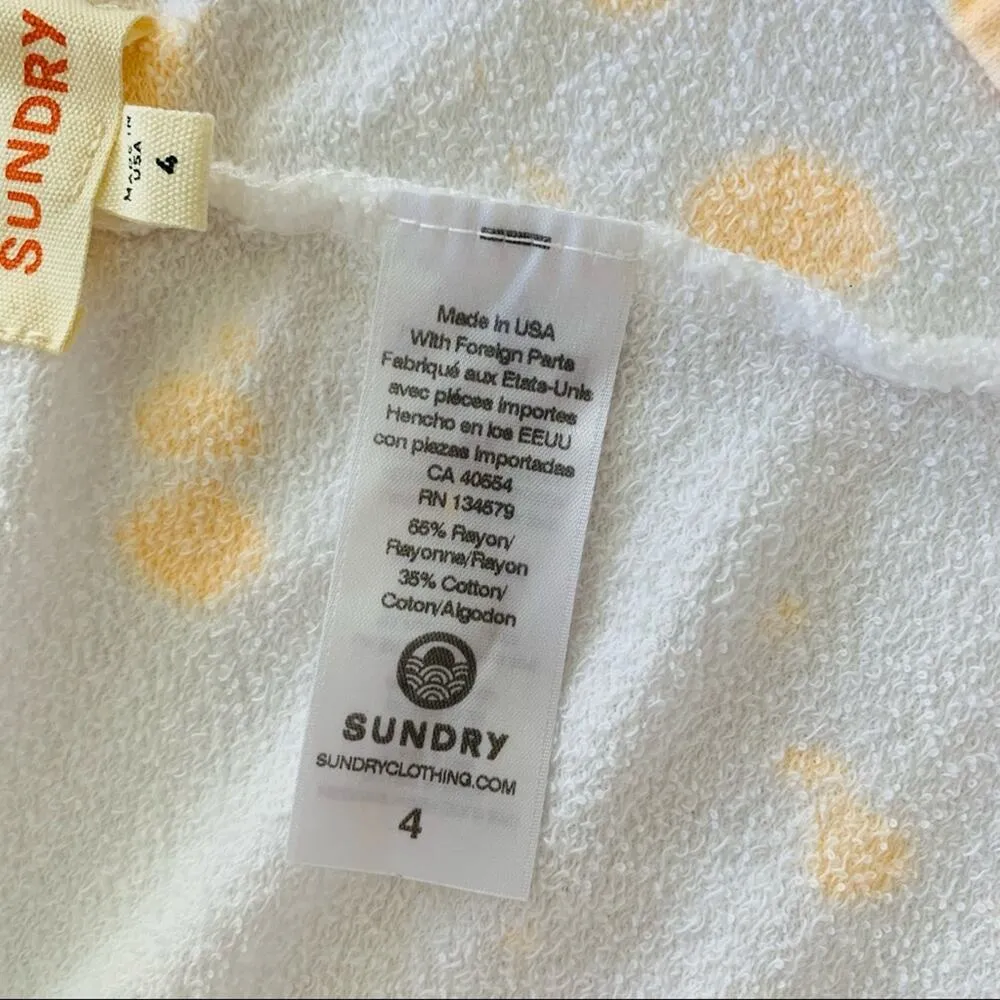 Sundry Orange Tie Dye White Drawstring Shorts size 4 / XL - Image 6