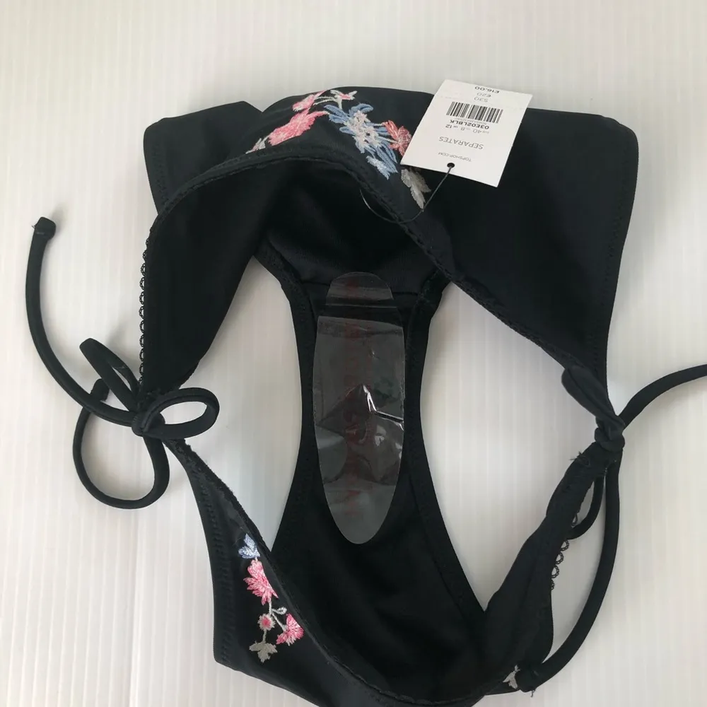 Topshop NWT Tie Side Black Bikini Bottoms, 8 - Image 6