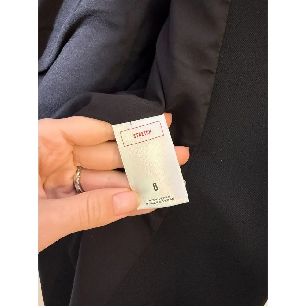 Express Open Front Black Blazer Jacket Womens Sz 6 Career Professional Business - Image 5