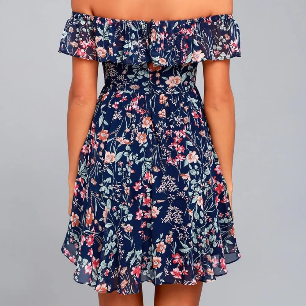 Lulu’s floral off shoulder short dress Size Medium - Image 5