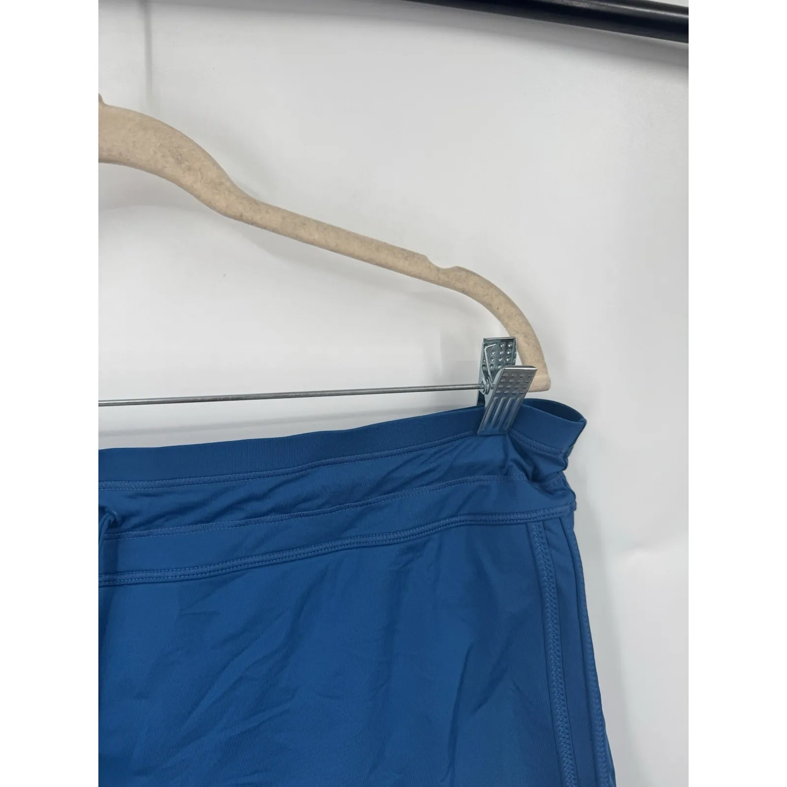 Athleta Surge Swim Beach Shorts Women L Blue Vacation Resortwear Summer Athletic - Image 10