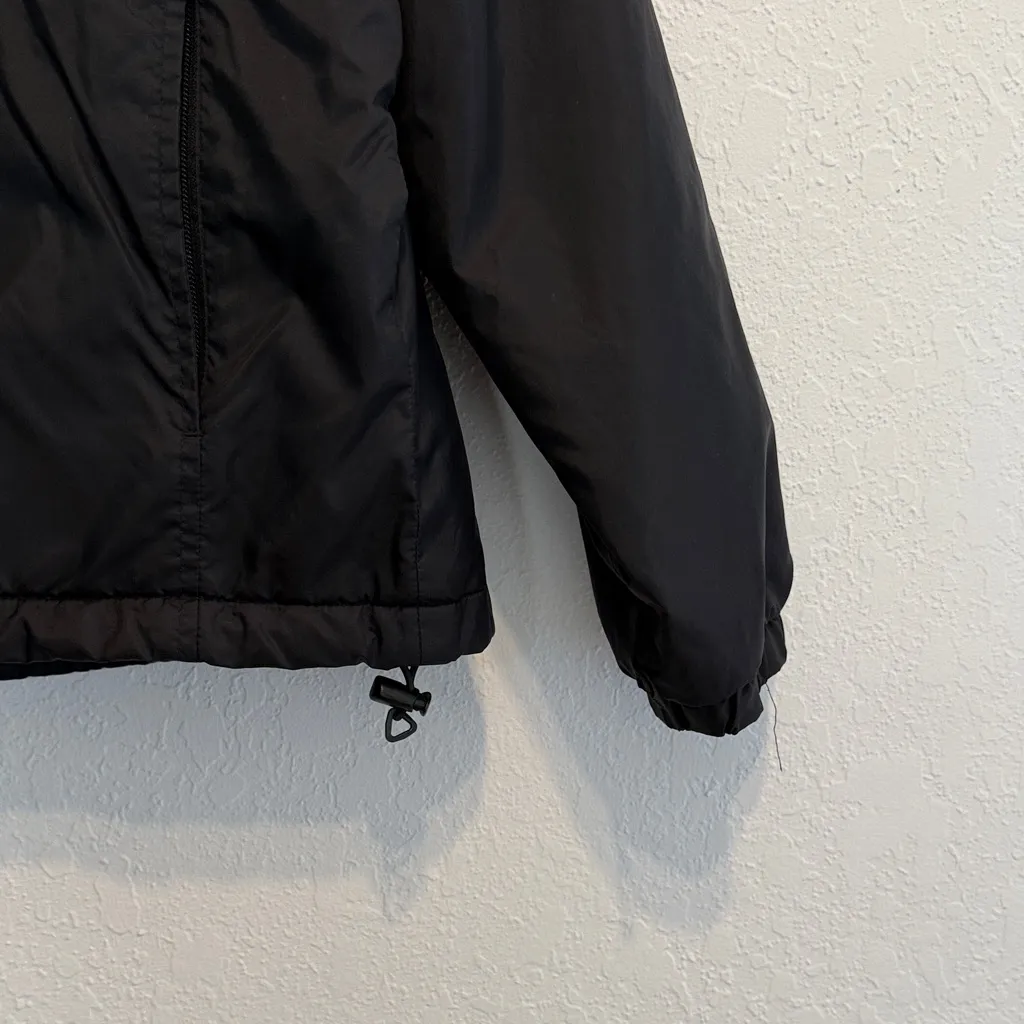 Columbia Black Full Zip Jacket Fleece Lined Cozy Collar Warm Outdoor Layer L Top - Image 6