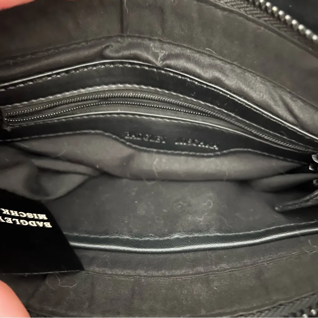 Badgley Mischka Quilted Quilt Patterned Black Crossbody Purse - Image 2