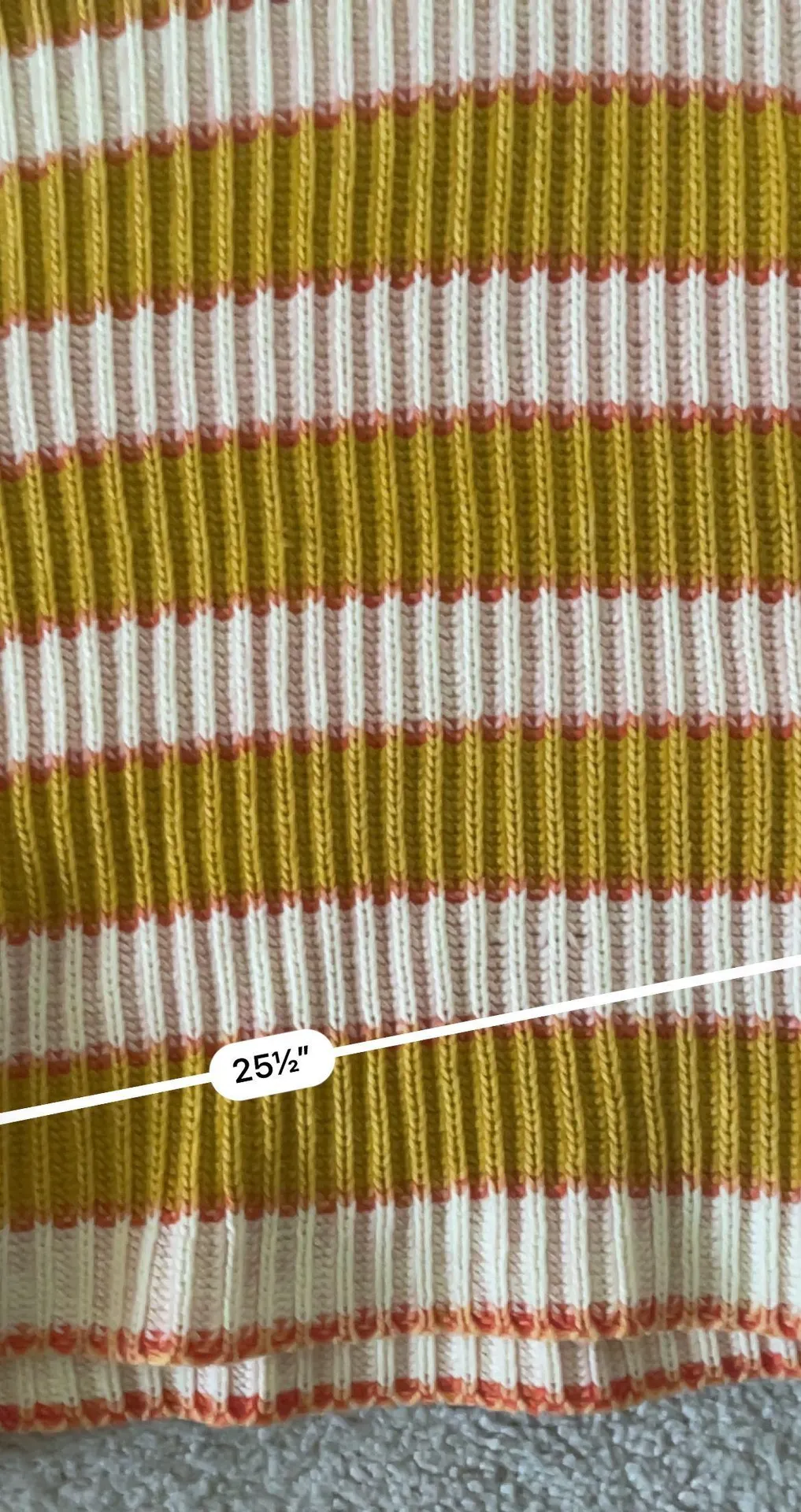 Just My Stripe Yellow Pink Striped Cropped Sweater - Image 5