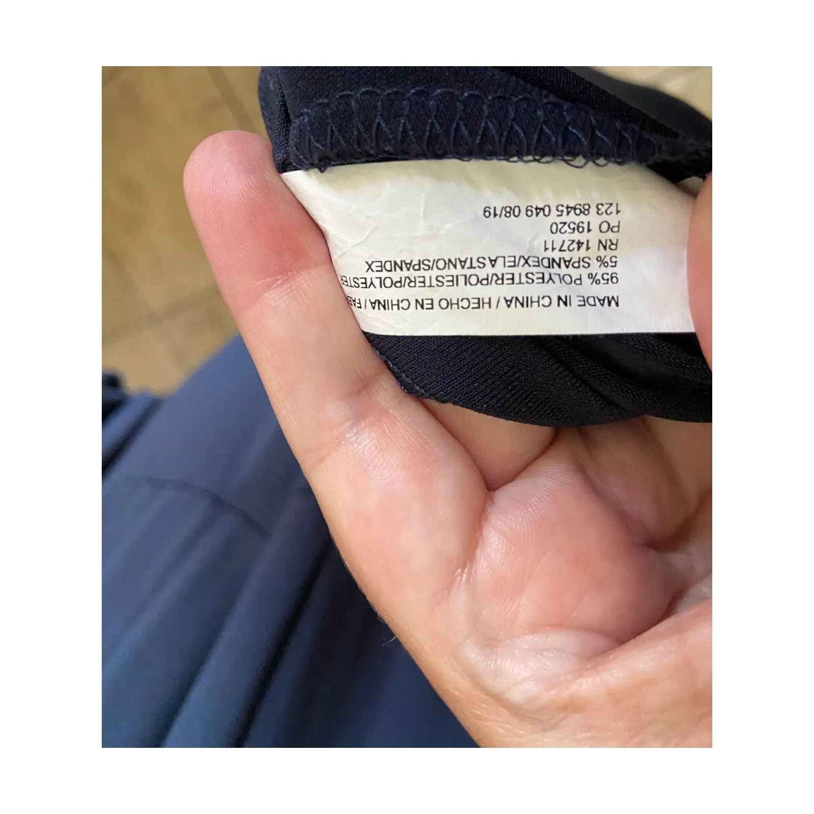 Eloquii Womens Dress‎ Size 20 Navy Blue Puff Sleeve Tie Neck V-Neck Midi Solid - Image 7